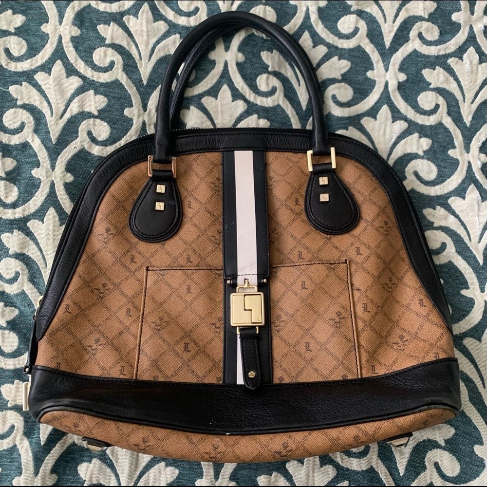 LAMB Monogram Stripe Kingston Dome Bag